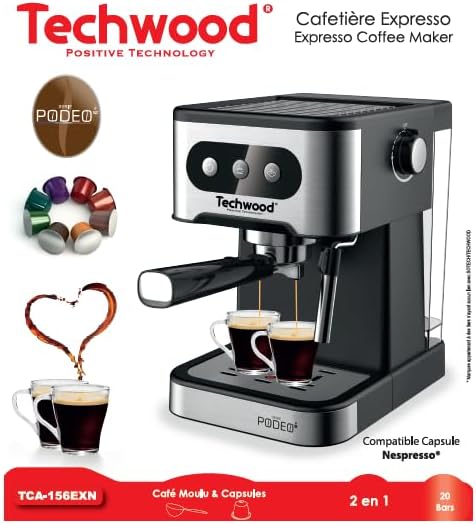 Máquina de Café Elétrica 1350W TECHWOOD
