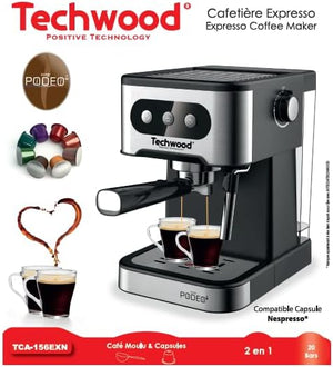 Máquina de Café Elétrica 1350W TECHWOOD